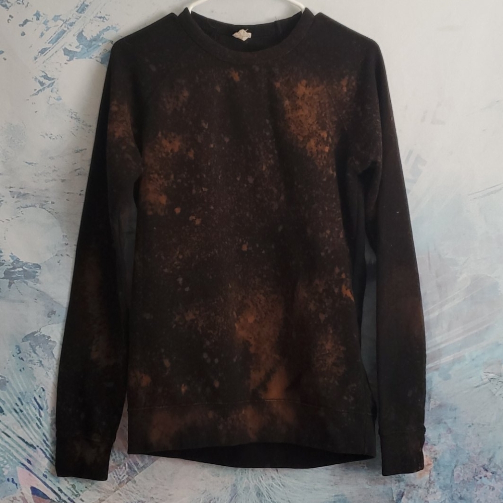 Life Clothing black acid wash sweater